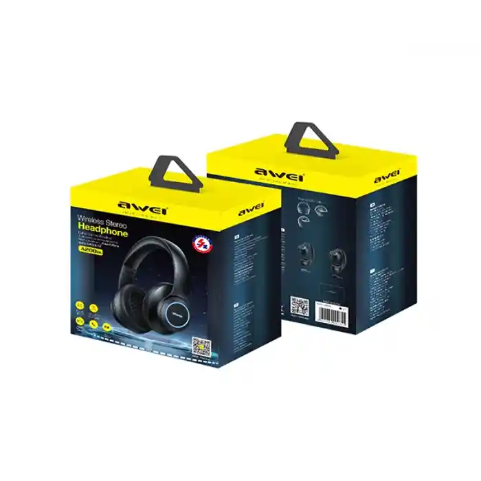 Awei A200BL Wireless Headset Strong Bass Stereo Foldable LED Breathing Lighting With Built-in Microphone